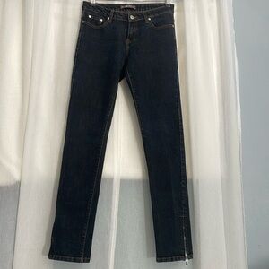 Women’s Moto jeans size 28 dark blue zippers in legs